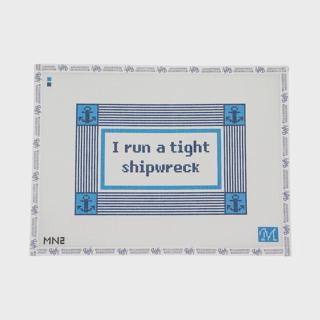 I Run a Tight Shipwreck - Blue by Maura Nolan Designs (thumbnail)