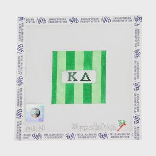 Kappa Delta - 3" Rugby Square by Kangaroo Paw Designs (thumbnail)