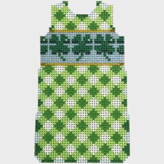 NTG TS133 - Shamrocks/Gingham Mini Shift by Two Sisters Needlepoint (thumbnail)