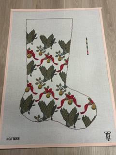 Partridge Pear Ribbon Stocking by KCN Designers (thumbnail)