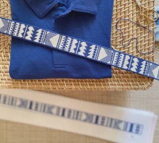 Blue Geometric Belt by Little Stitches Needlework (thumbnail)