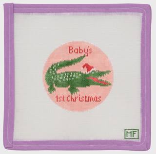 Alligator Baby's First Christmas - Pink by Meg Francez (thumbnail)