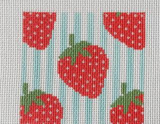 Strawberries Square by Stitch Rock Designs (thumbnail)