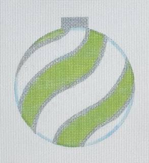 Green Swirl Ornament - Round by Raymond Crawford (thumbnail)