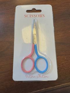 Pink/Blue Striped Scissor by Victoria Whitson (thumbnail)
