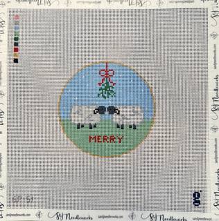 Mistletoe Sheep by Goodpoint Needlepoint (thumbnail)