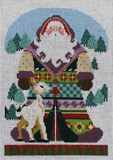 Santa and the Deer by Needle Deeva (thumbnail)