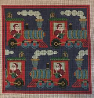Santa Train Pillow by KCN Designers (thumbnail)