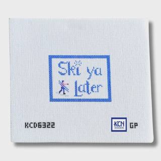 Ski Ya Later Needlepoint Canvas by KCN Designers (thumbnail)