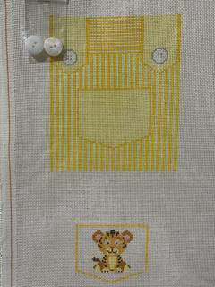 Overalls - Yellow with Tiger Pocket by Lauren Bloch Designs (thumbnail)
