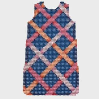 Woven Ribbon/Pink Mini Shift by Two Sisters Needlepoint (thumbnail)