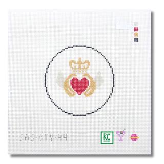 Claddaugh Ring Canvas by Saturnalia Stitching (thumbnail)