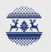 Reindeer Cross Stitch Kit by Kelly Clark Needlepoint (Colonial Needle) (thumbnail)