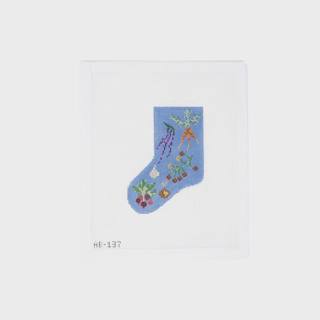In the Garden Mini Stocking by Alice & Blue Needlepoint Designs (thumbnail)
