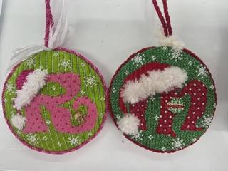 Santa Hat Letters with Stitch Guide by Janice Holden Designs (thumbnail)