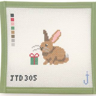 Bunny with Present by Jessica Tongel Designs (thumbnail)