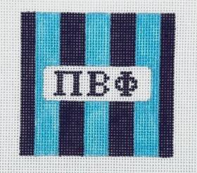 3" Rugby Stripe Square RU3 PBP Pi Beta Phi by Kangaroo Paw Designs (thumbnail)