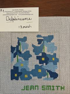 Delphiniums Square by Jean Smith Designs (thumbnail)