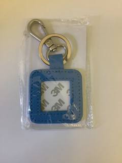 Square Leather Bag Tag - blue by Tilli Tomas (thumbnail)