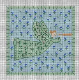 Walker's Wholesale Camilla Moss CM72 Blue & Green Angel by Walkers Needlepoint (thumbnail)