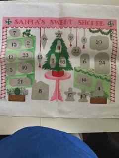 Advent Calendar- Santa's Sweet Shoppe set by Kate Dickerson Needlepoint Collections (thumbnail)