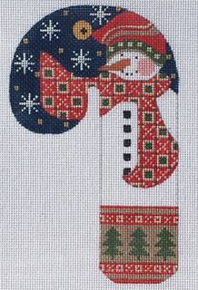 Traditional Snowman Candy Cane by Danji Designs (thumbnail)