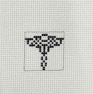 Medical Symbol 1" square by Blue Waters Needlepoint (thumbnail)