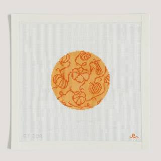 Pumpkins on Vine Canvas in Orange by Elizabeth Taylor Designs (thumbnail)