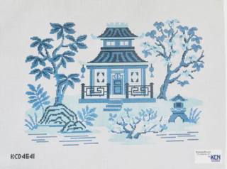 Pagoda Tea House Printed Canvas by KCN Designers (thumbnail)