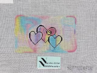 3 Floating Hearts Insert by Sew Much Fun Needlepoint (thumbnail)
