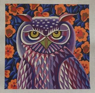 Owl on 18 mesh by Danji Designs (thumbnail)