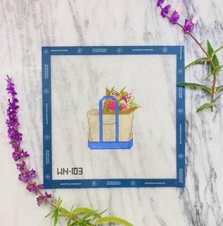 Bouquet Boat Tote by Wheelhaus Needlepoint (thumbnail)