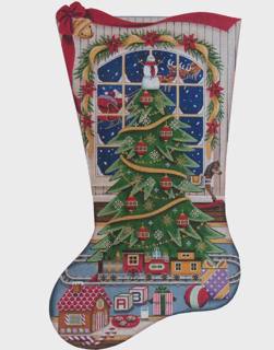 Rebecca Wood 1397b Christmas Magic, boy 13 mesh toe facing right by Rebecca Wood Designs (thumbnail)