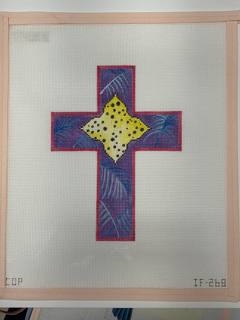 Purple Palm Cross IF268 by Colors of Praise Art Studio (thumbnail)