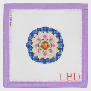 Mexican Tin Flower on Blue by Little Bird Designs (thumbnail)