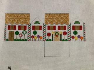 Lollipop w/vanilla wafers, 3D house by Liz Goodrick-Dillon (Tapestry Tent, via Susan Roberts) (thumbnail)