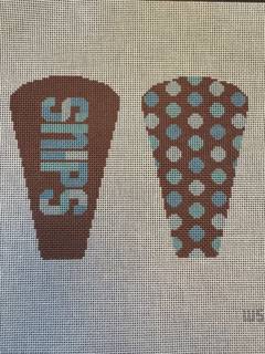 Snips - Polka Dot/Choc&Blue by Wipstitch Needleworks (thumbnail)