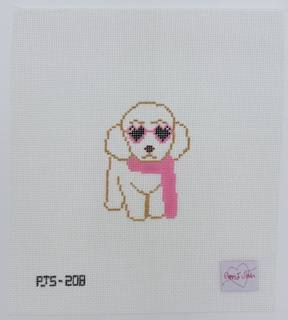 Mini Fab Pup, White Dog by Poppy J Stitches (thumbnail)