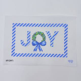 Blue Peppermint Joy Canvas by melissa loves needlepoint (thumbnail)