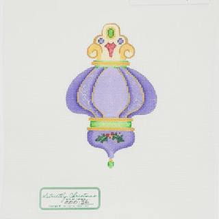 Purple Teardrop Ornament with Jewels by Strictly Christmas (thumbnail)