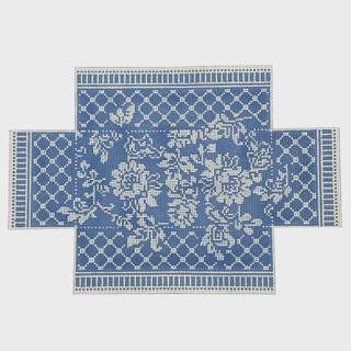 Wedgewood and White Damask Brick Cover by Whimsy and Grace (thumbnail)