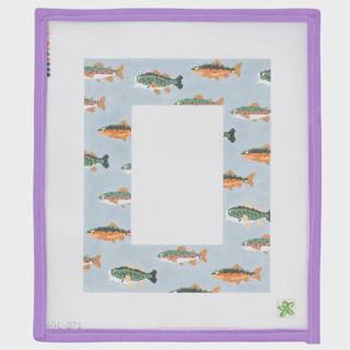 Stream of Fish Frame by Dogwood Needlepoint (thumbnail)