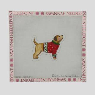 Yellow Dog in Red Sweater by Kate Dickerson Needlepoint Collections (thumbnail)