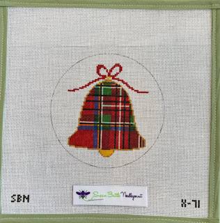 Plaid bell by Susan Battle Needlepoint (thumbnail)