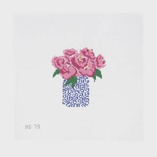 Pink Peonies by Alice & Blue Needlepoint Designs (thumbnail)
