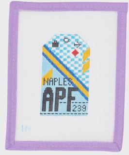 Naples Travel Tag by Hedgehog Needlepoint (thumbnail)