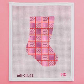 Boho mini stocking - pink/purple by Mopsey Designs (thumbnail)