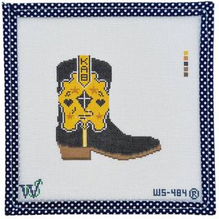 Kappa Alpha Theta Boot Canvas by Wipstitch Needleworks (thumbnail)