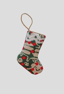 Sally King Benedict: Greenery Face with Berries by Bauble Stockings (thumbnail)