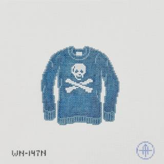 Jolly Roger Sweater in Navy by Wheelhaus Needlepoint (thumbnail)